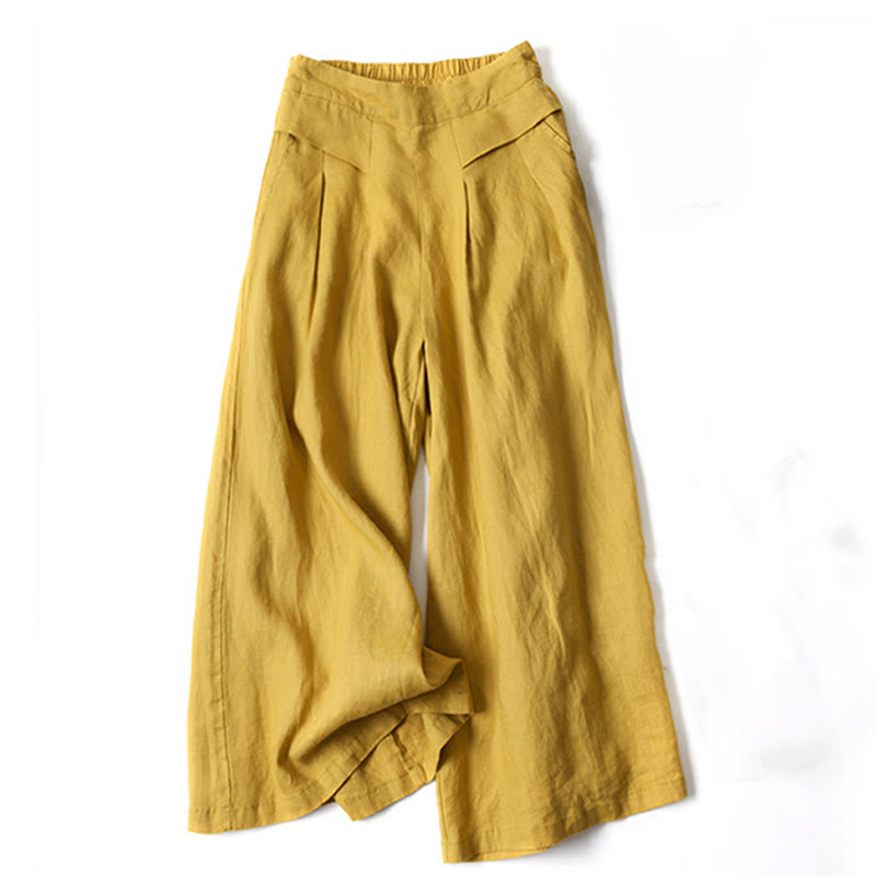 Women's high-waisted wide-leg trousers, relaxed fit for versatile everyday style.