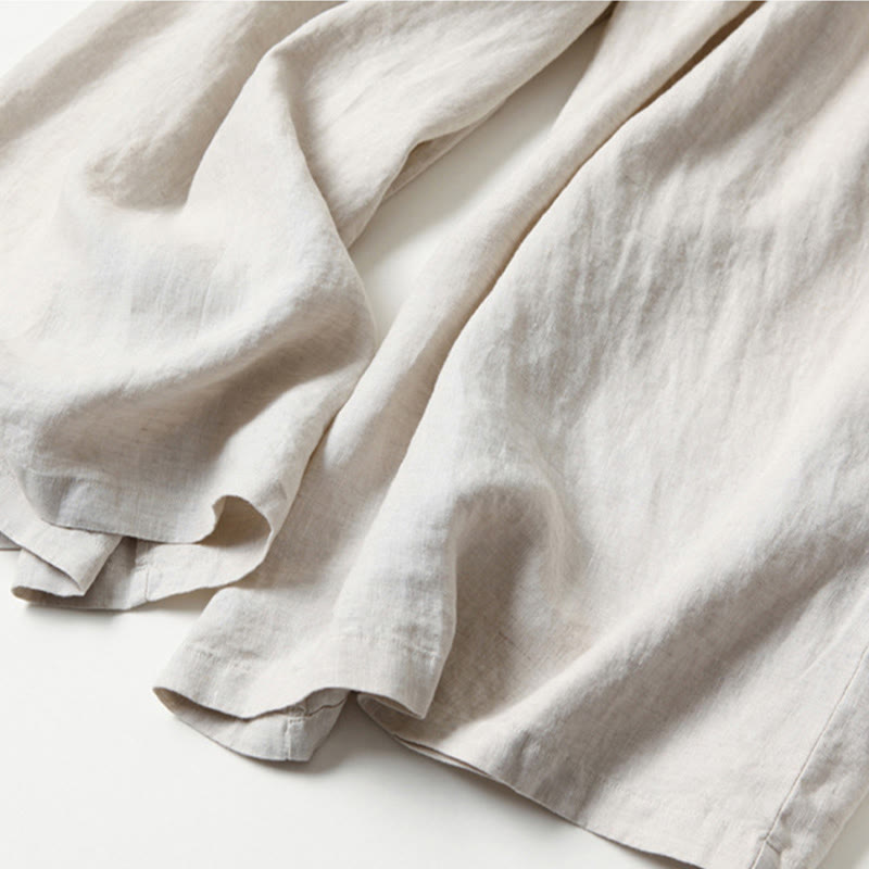 Women's high-waisted wide-leg pants, offering a comfortable, flowy, and versatile fit.