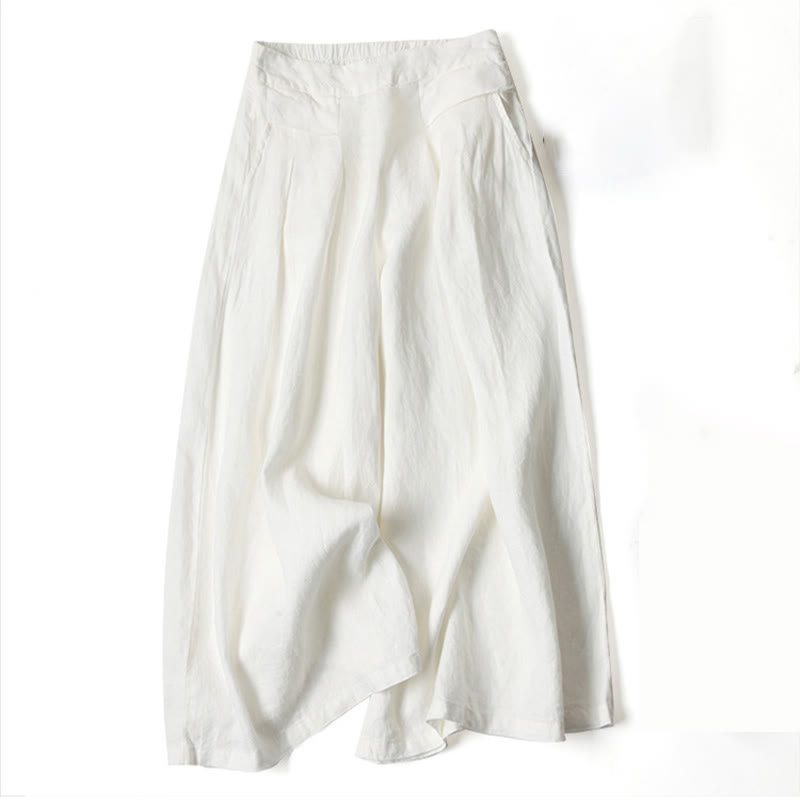 Comfortable women's high-waisted wide-leg pants, perfect for casual spring everyday style.