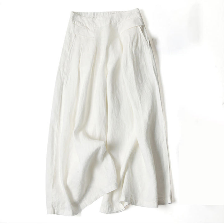 Comfortable women's high-waisted wide-leg pants, perfect for casual spring everyday style.