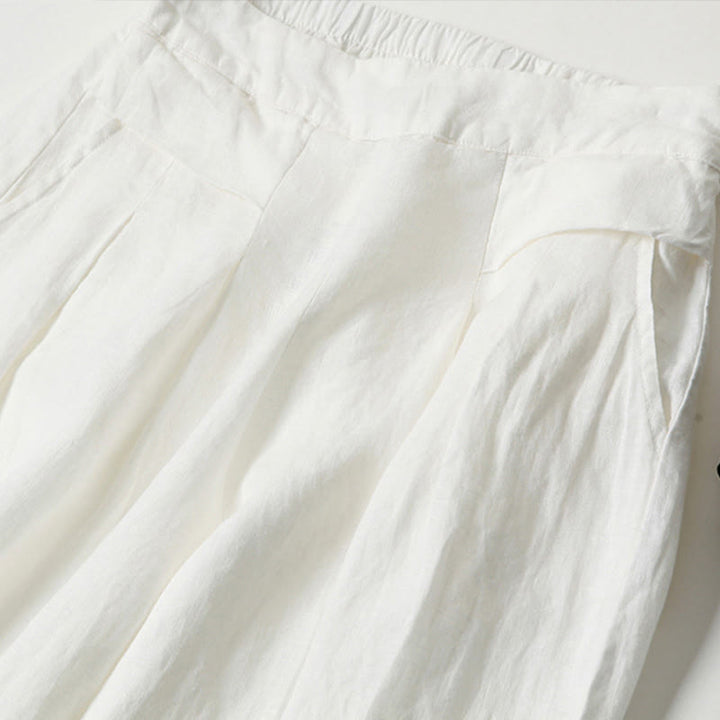 Relaxed women's wide-leg trousers, high-waisted for a comfortable and versatile fashion statement.