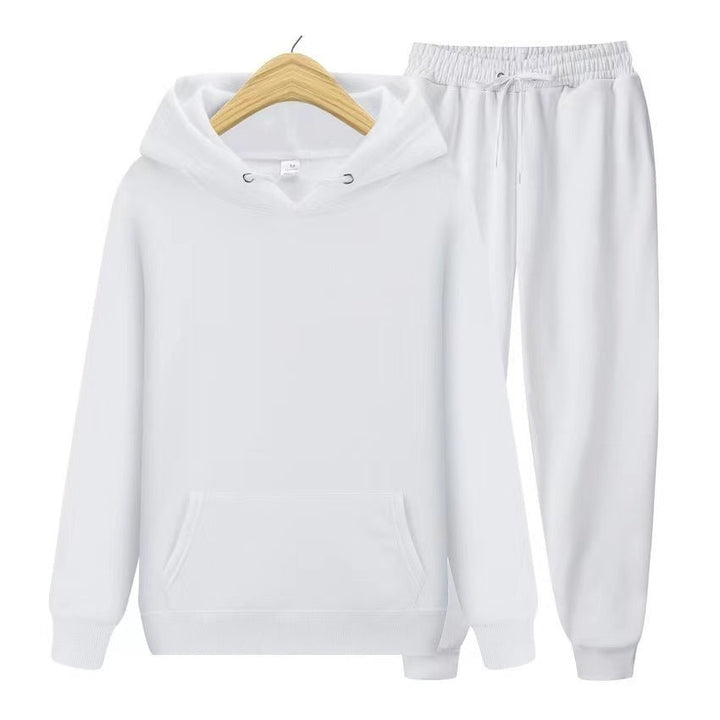 Side view of women's activewear hooded sweatshirt & jogger set, showcasing the casual style.