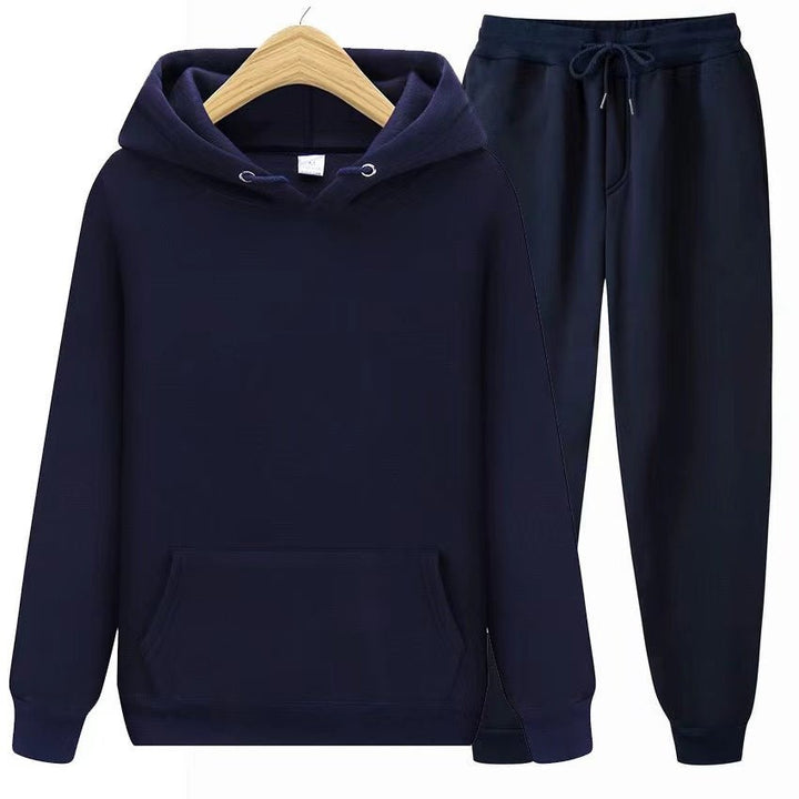 Women's two-piece hooded loungewear set in soft fabric, designed for ultimate comfort.
