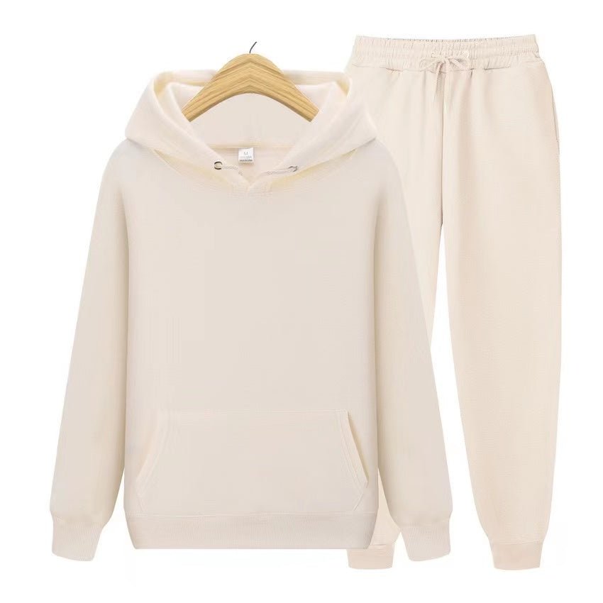 Cozy women's hooded top and jogger pant matching set, essential for your lounge wear collection.