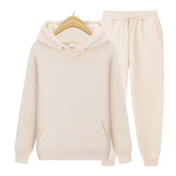 Cozy women's hooded top and jogger pant matching set, essential for your lounge wear collection.