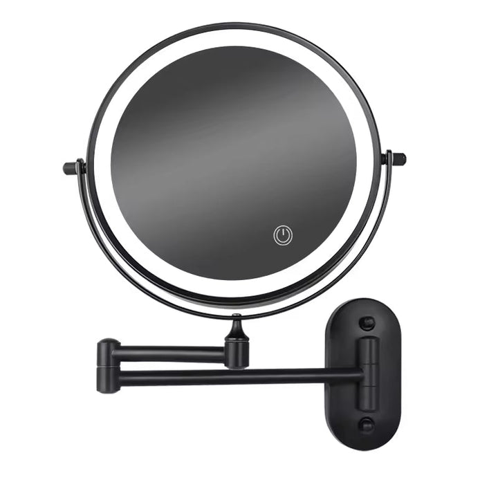 Illuminated makeup mirror for women, 3x magnification, a versatile beauty tool for any vanity.