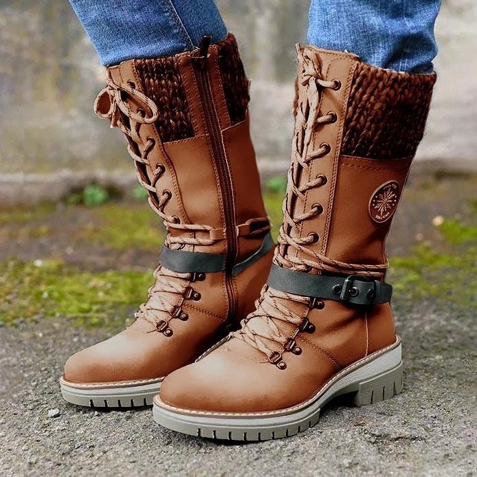 Cozy women's winter boots, insulated & waterproof, ideal for cold weather activities.