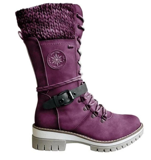 Comfortable women's winter ankle boots, warm, waterproof & durable for snowy days.
