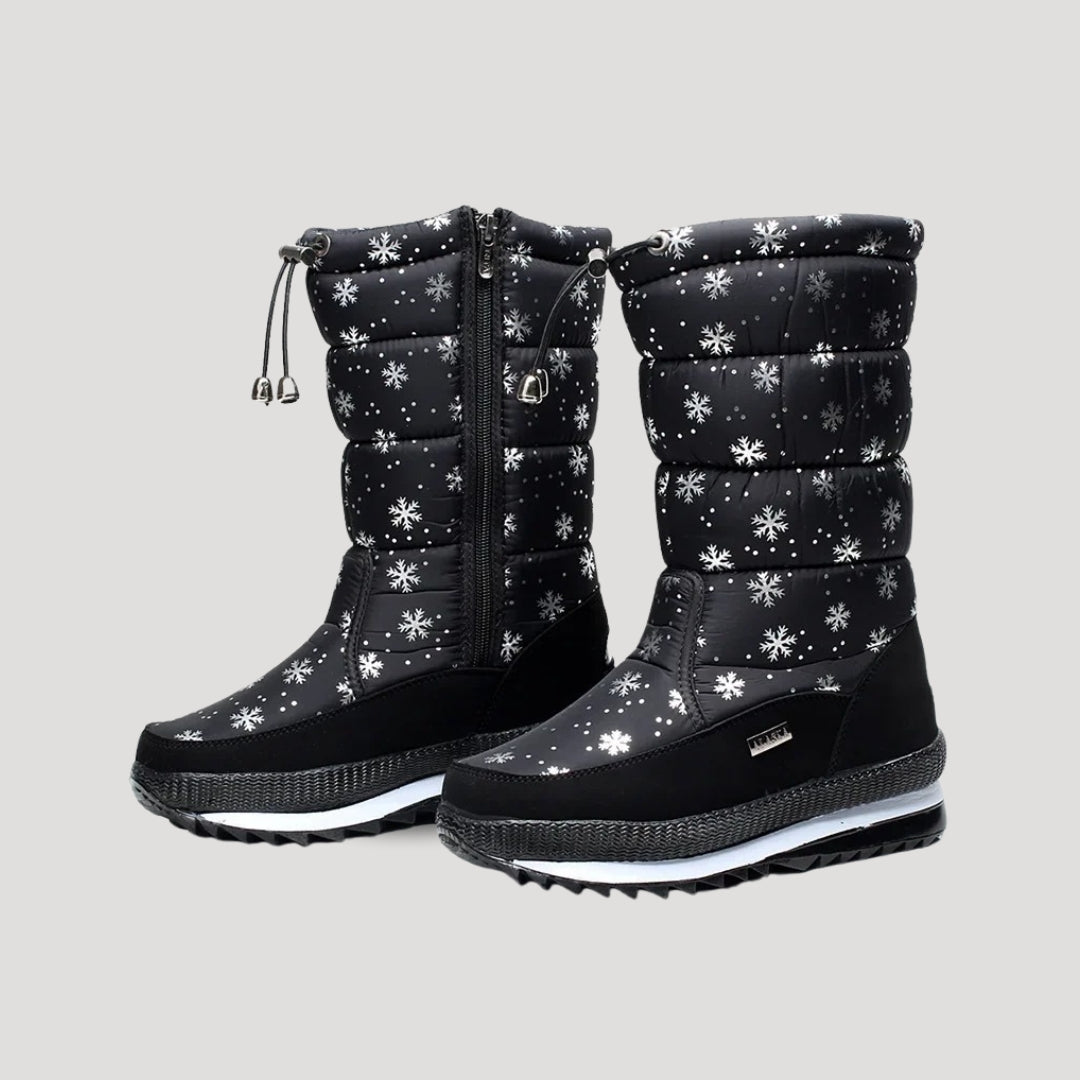 Ladies' cold weather boots: insulated, waterproof, and comfortable. Perfect for snow with slip-resistant grip.