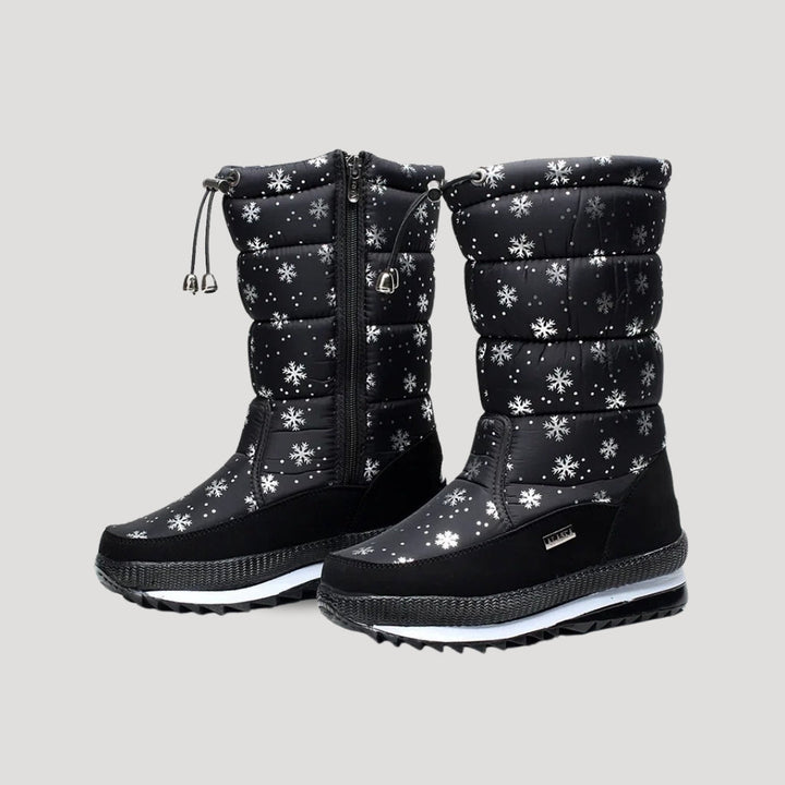Ladies' cold weather boots: insulated, waterproof, and comfortable. Perfect for snow with slip-resistant grip.