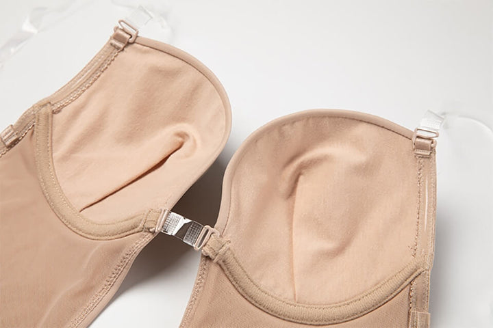 Women's invisible backless bodysuit shaper, smooth seamless contouring underwear.