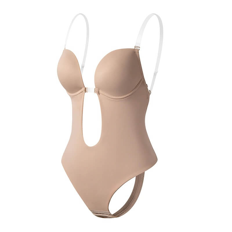 Achieve a flawless silhouette with this women's backless invisible bodysuit shaper.