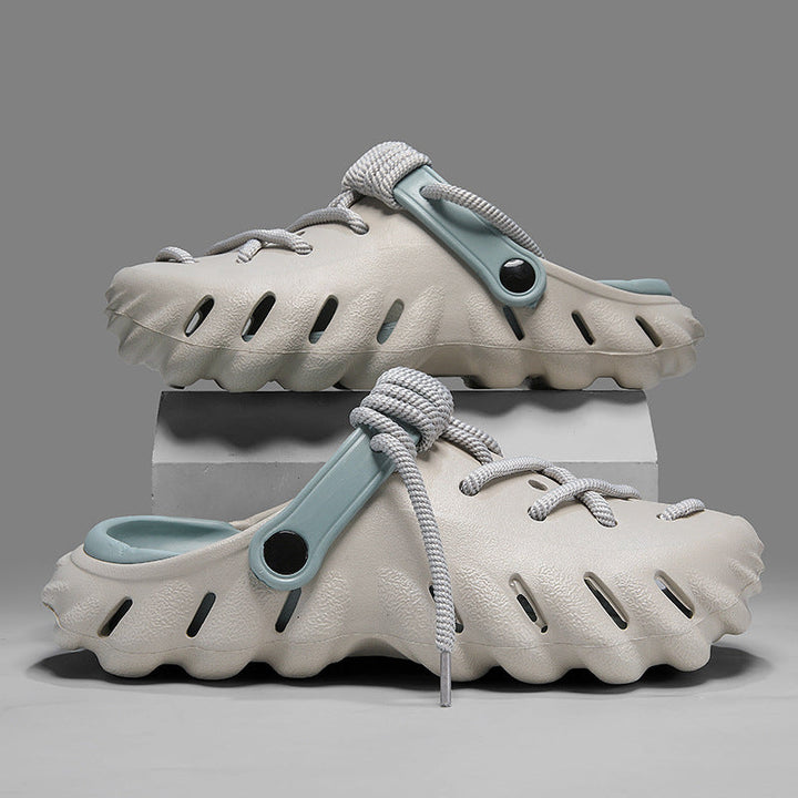 Fashionable women's laced clogs, offering everyday style and superior comfort.