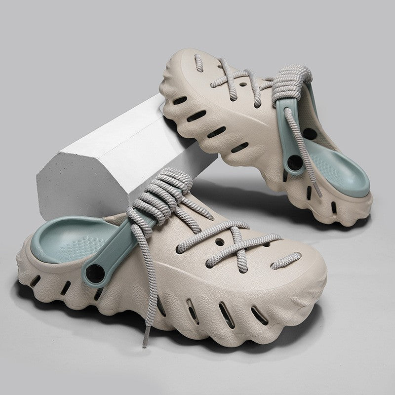 Durable women's comfort clogs with adjustable laces, suitable for any casual outing.