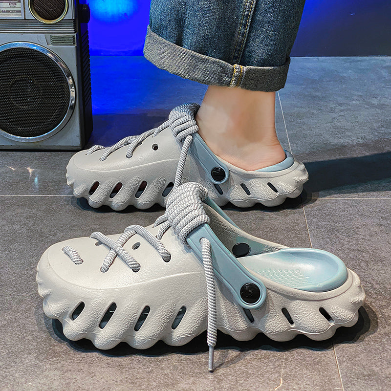 Women's casual laced clogs, featuring a breathable design for ultimate foot comfort.