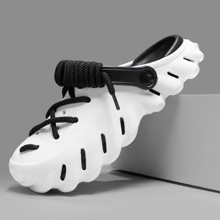 Everyday women's comfort clogs, designed with adjustable laces for a custom fit.