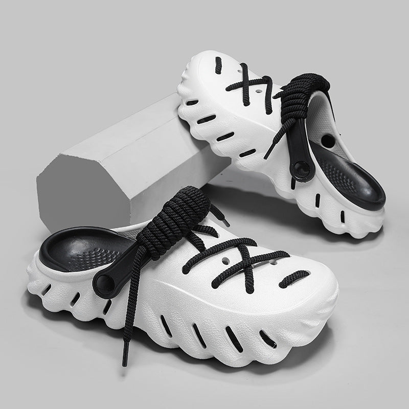 Stylish women's laced clogs, perfect for adding casual elegance to any outfit.