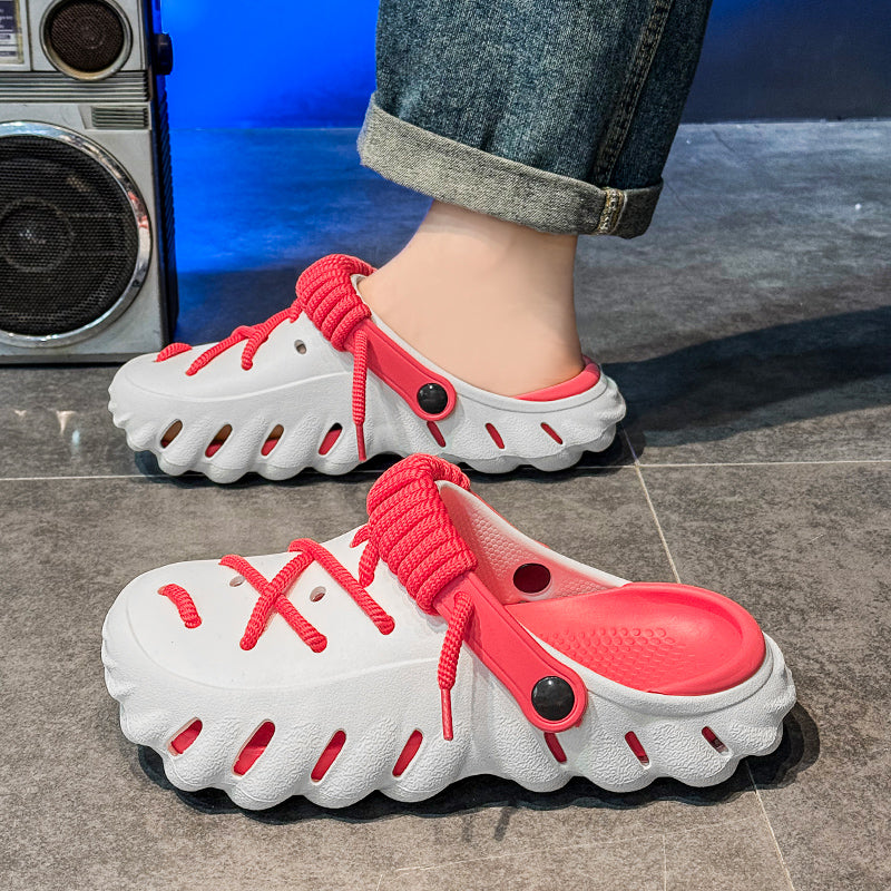Water-friendly women's clogs, breathable design with secure laces for active days.
