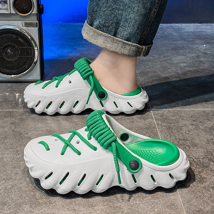 Lightweight women's slip-on clogs with laces, combining style with unparalleled comfort.