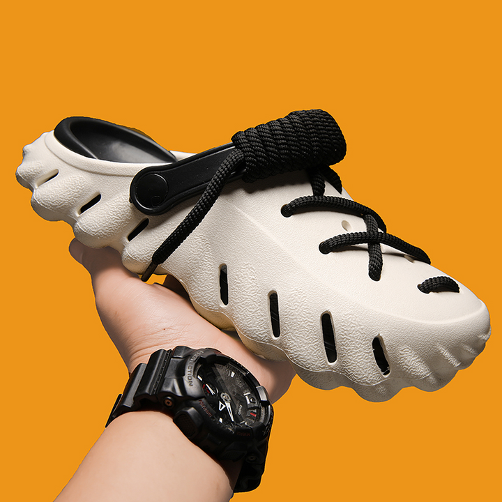 Everyday women's comfort clogs, easy slip-on, laced for style, and ultimate breathability.