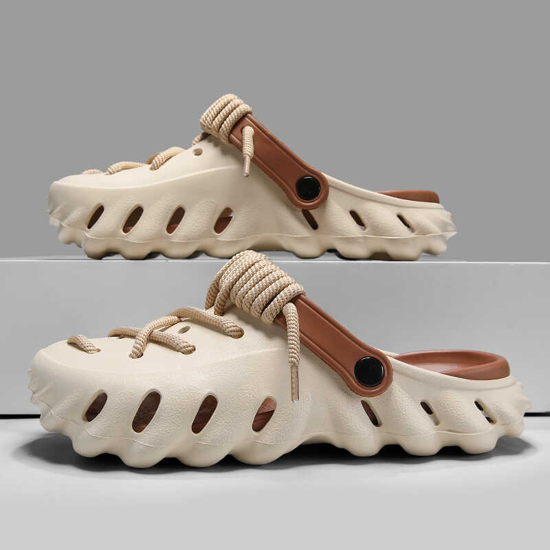 Lightweight women's clogs featuring laces for an adjustable, comfortable fit.