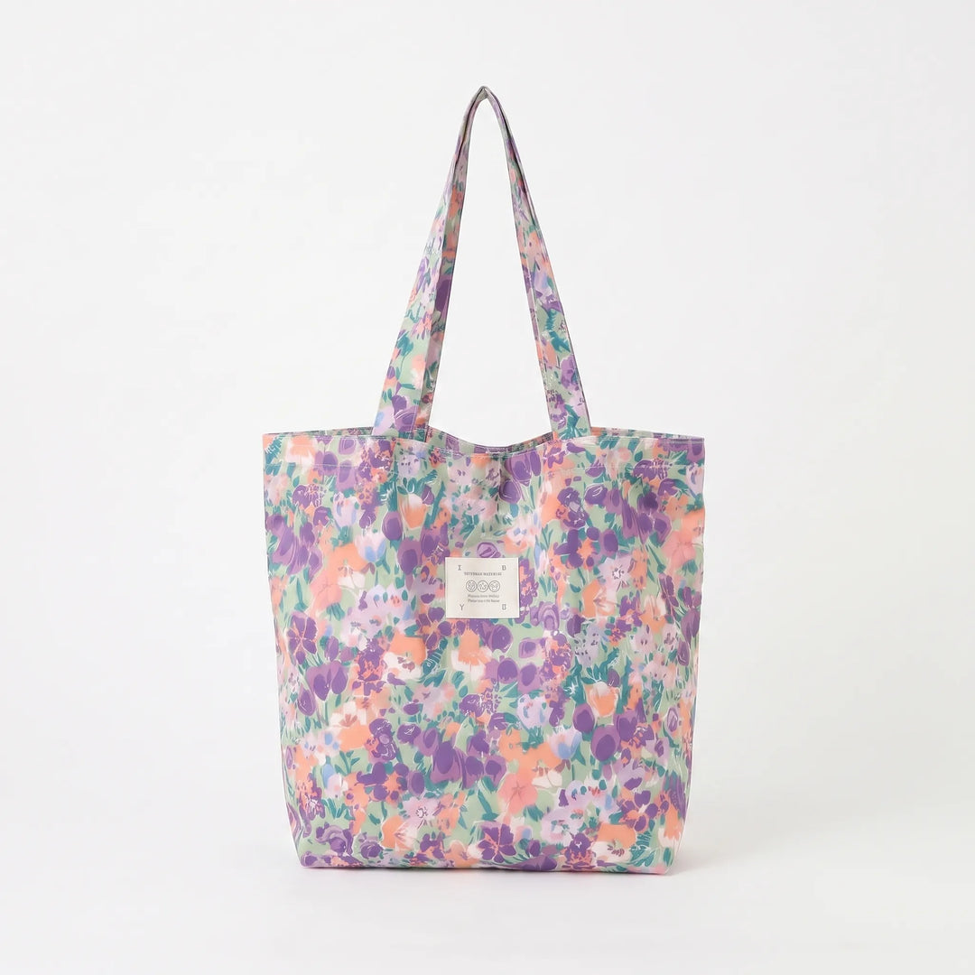 Women's elegant floral print shoulder tote bag, great for shopping, work, or daily errands.