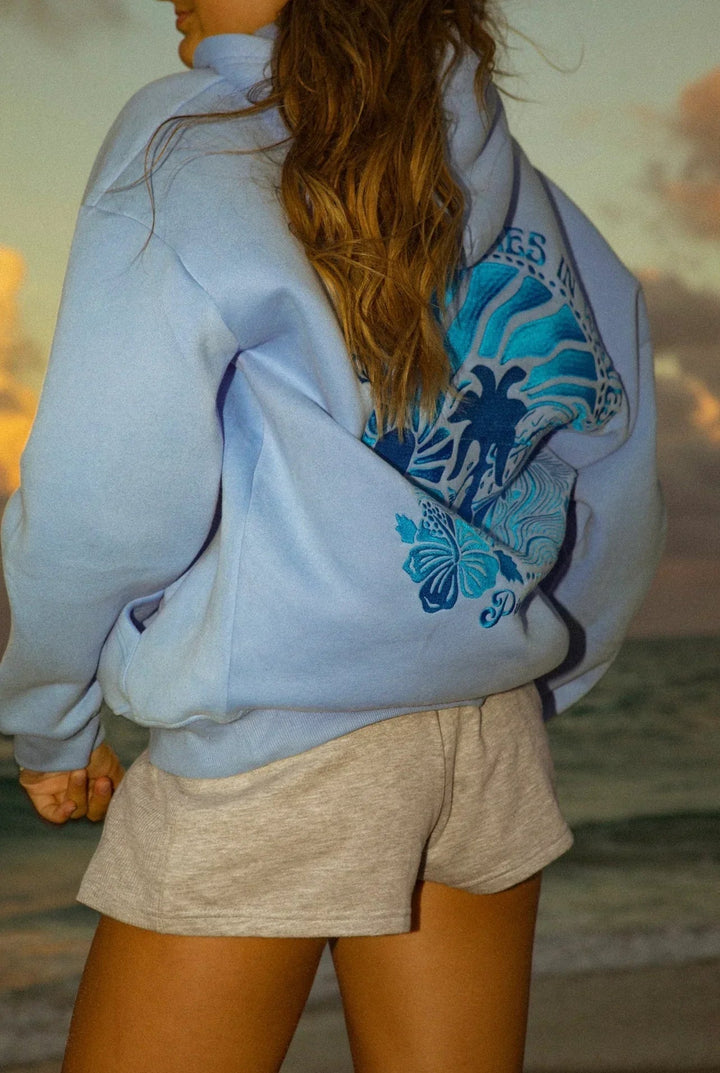 Versatile women's cream lightweight summer hoodie. Breathable design for comfortable warm-weather casual wear.