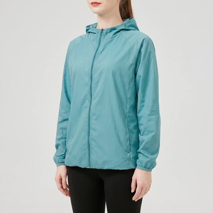 Casual women's lightweight hooded jacket. Comfortable activewear, also suitable for daily use & light outdoor.