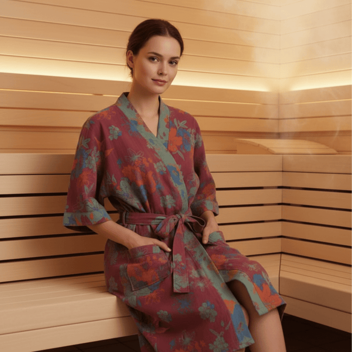 Comfortable women's lightweight kimono robe, a perfect gift for her & relaxing loungewear.