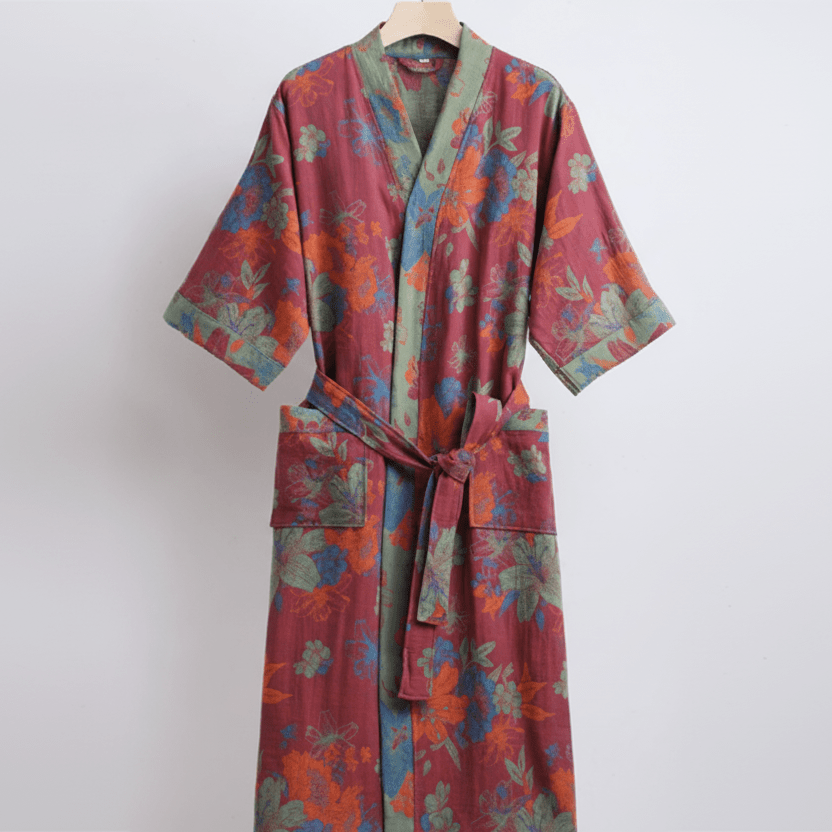 Stylish women's lightweight kimono robe offering relaxed comfort, a must-have home essential.