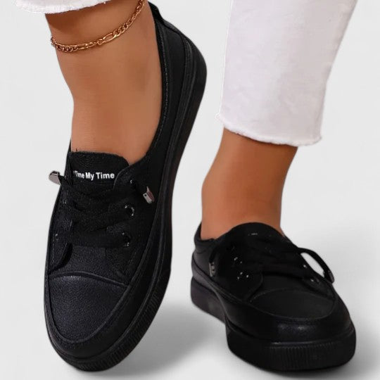 Women's orthopedic walking shoes featuring strong arch support, lightweight & breathable for all-day comfort.