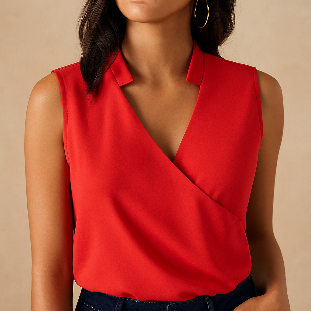 Lightweight & breathable women's sleeveless summer top for warm weather; a versatile casual fashion staple.