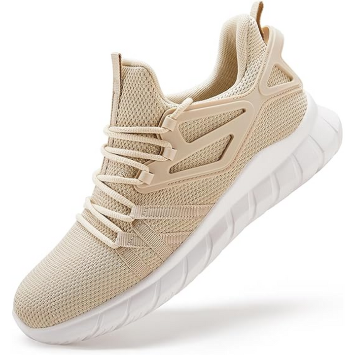 Close-up of a women's lightweight slip-on sneaker, showcasing the comfortable fabric and design.