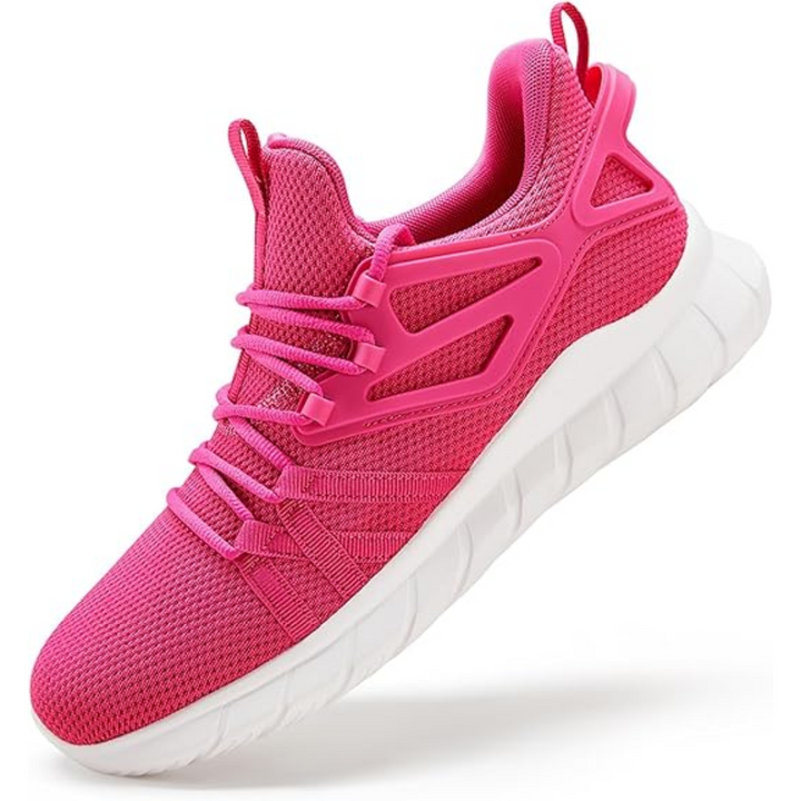 Fashionable women's walking shoes, lightweight and breathable with an easy slip-on style for comfort.