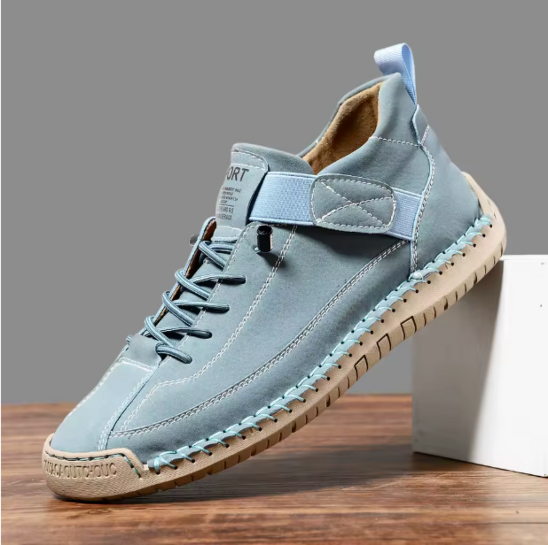 Khaki women's slip-on walking sneakers, lightweight and cushioned for all-day daily comfort.