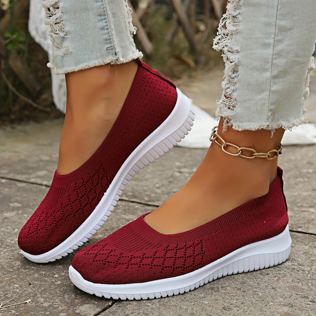 Women's Lightweight Slip-On Walking Sneakers, ensuring comfortable and easy-to-wear footwear.