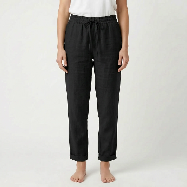 Comfortable women's summer pants, lightweight and breathable, perfect for casual warm-weather wear.