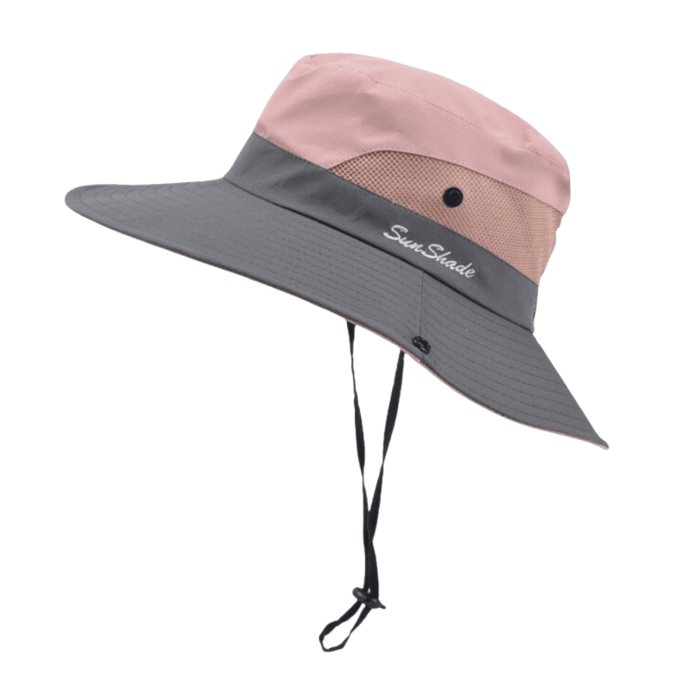 Women's lightweight UV protection sun hat with a wide brim, perfect for outdoor activities & travel.