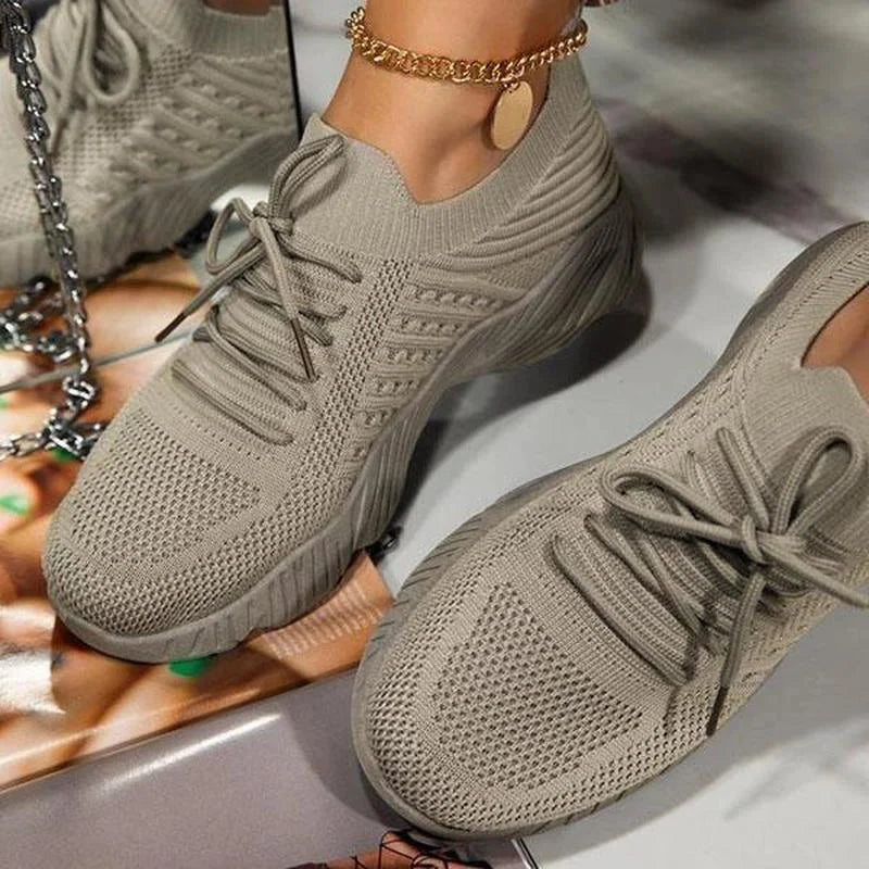 Sporty women's everyday sneakers; lightweight, breathable, & non-slip for comfortable walking & active casual wear.