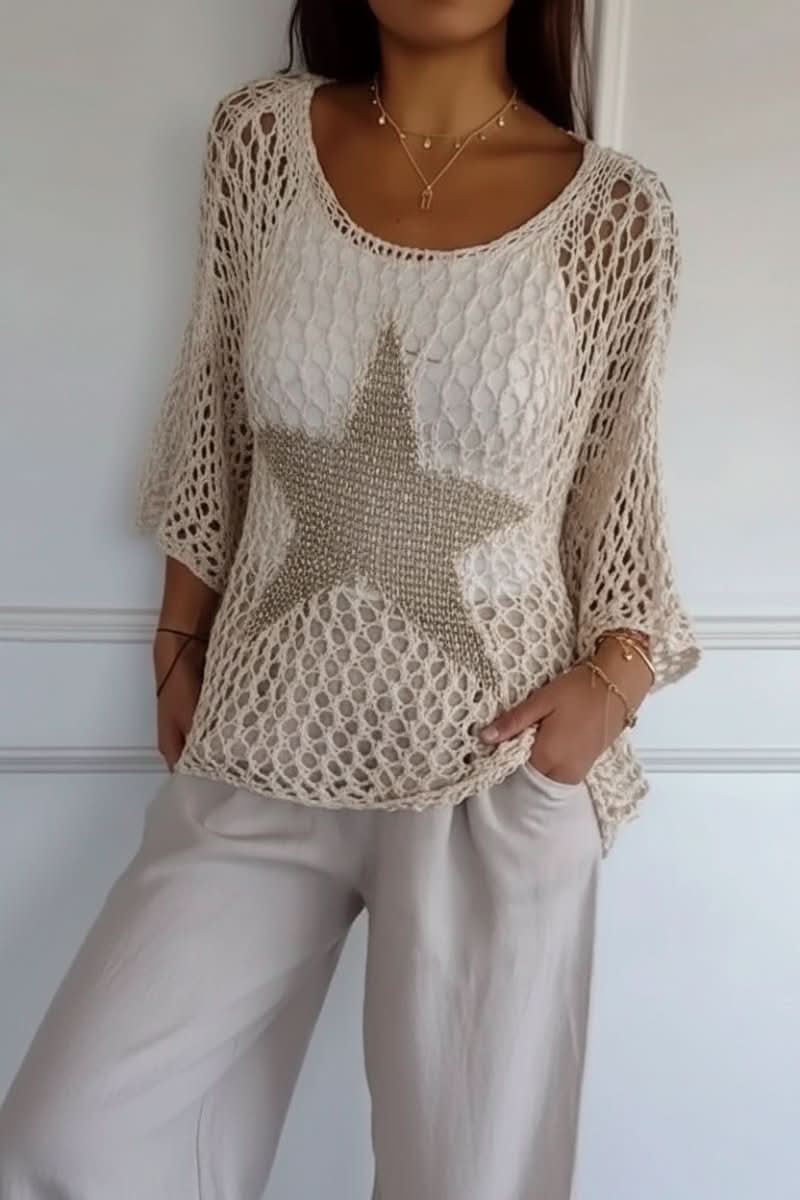 Khaki crochet crop top for women. Lightweight, open weave design, ideal for summer fashion, beach, or casual wear.
