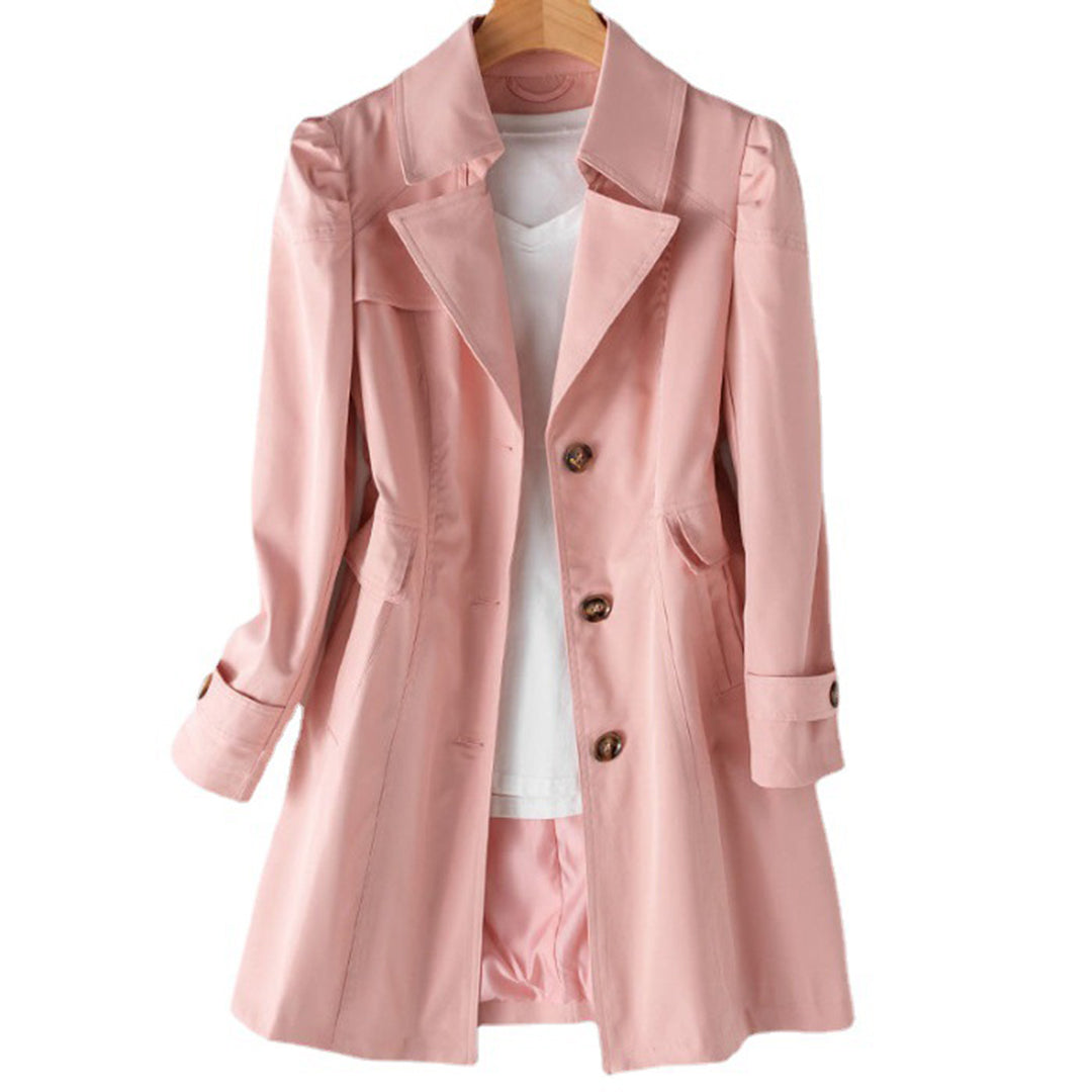 Stylish women's hooded wind & rain resistant jacket, a lightweight and adjustable windbreaker for spring/fall casual wear.
