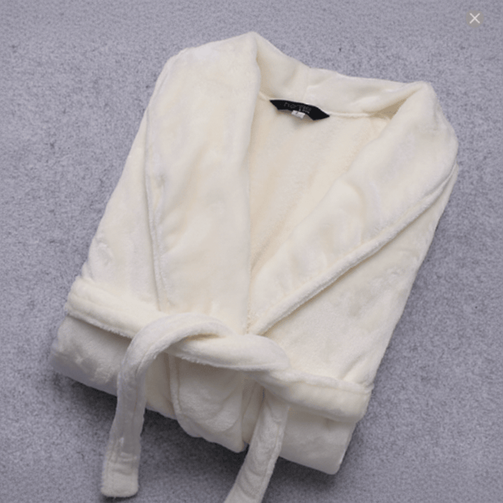 Premium women's lightweight bath robe, warm and soft, designed with a belt and spacious pockets.