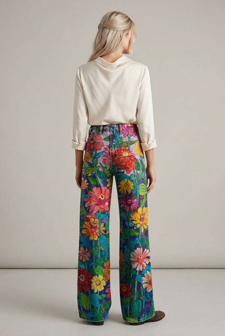 Comfortable women's loose fit denim, essential casual pants for modern style.