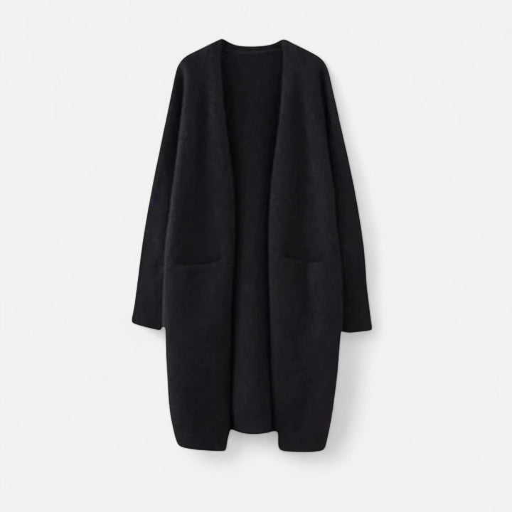 Versatile women's longline open front cardigan coat, an essential outerwear for warmth & style.