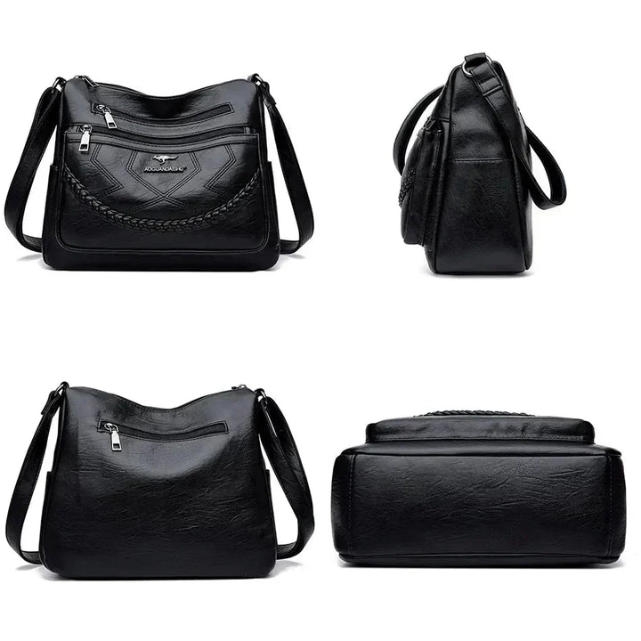 Everyday elegant women's soft leather shoulder bag, a practical luxury handbag.