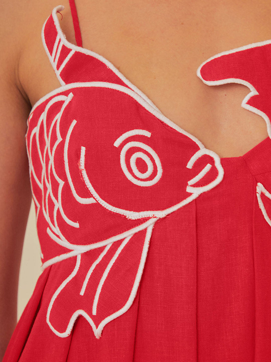 Full view of a flowing Marisol embroidered maxi dress, versatile resort wear for women's summer style.