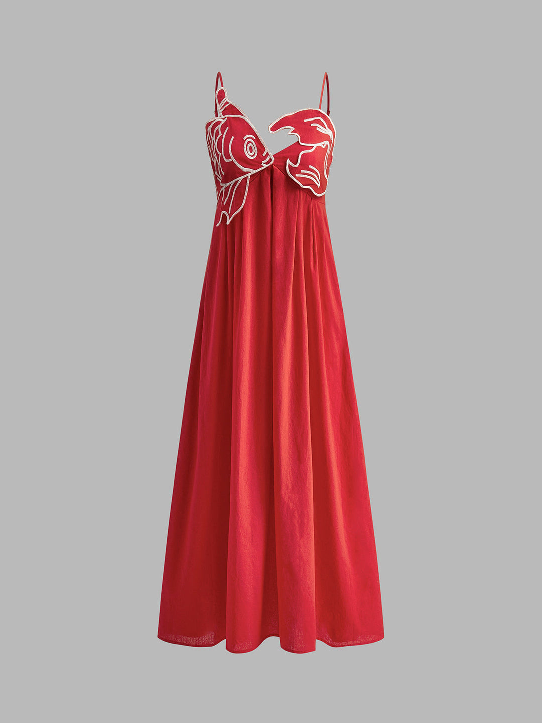 Women's Marisol embroidered spaghetti strap maxi dress, an elegant choice for effortless summer fashion.