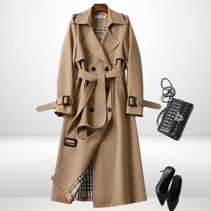 Warm women's padded jacket, mid-length design for everyday comfort & stylish casual outerwear during winter.