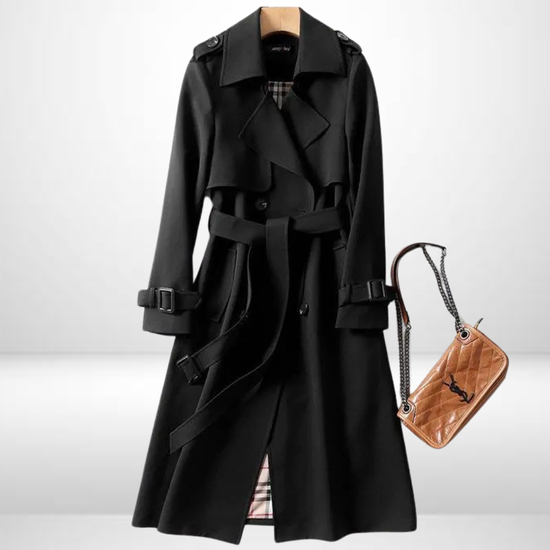 Comfortable women's padded mid-length jacket, ideal casual outerwear for chilly fall days and winter evenings.
