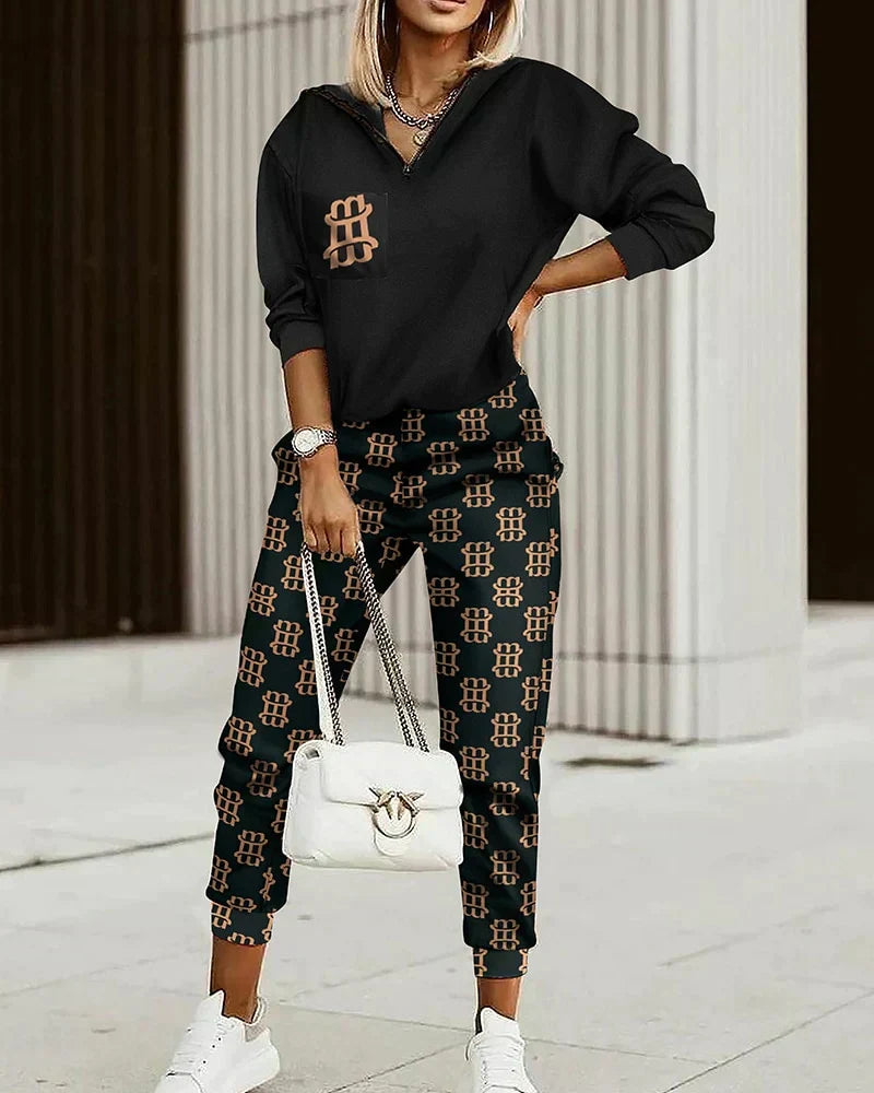 Mira women's two-piece lounge set, a modern and comfy outfit for relaxed everyday style.